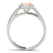 Bespoke Halo Emerald Diamond Engagement Ring in 10K/14K gold and platinum with certified lab-grown or natural diamonds