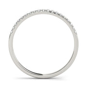 Prong Set Half Eternity Ring in Gold & Platinum