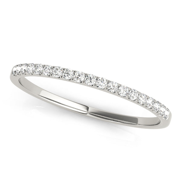 Split Prong Half Eternity Ring in Gold & Platinum