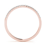 Split Prong Half Eternity Ring in Gold & Platinum
