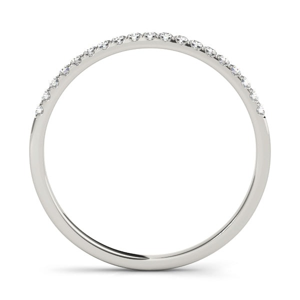 Split Prong Half Eternity Ring in Gold & Platinum