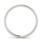 Split Prong Half Eternity Ring in Gold & Platinum