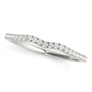 Curved Split Prong Half Eternity Ring in 10K/14K gold and platinum with certified lab-grown or natural diamonds