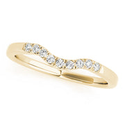 Split Prong Curved Half Eternity Ring in 10K/14K gold and platinum with certified lab-grown or natural diamonds
