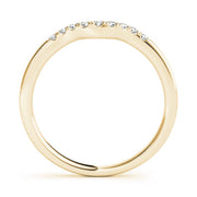 Split Prong Curved Half Eternity Ring in Gold & Platinum
