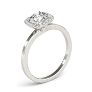 Regal Halo Round Diamond Engagement Ring in 10K/14K gold and platinum with certified lab-grown or natural diamonds