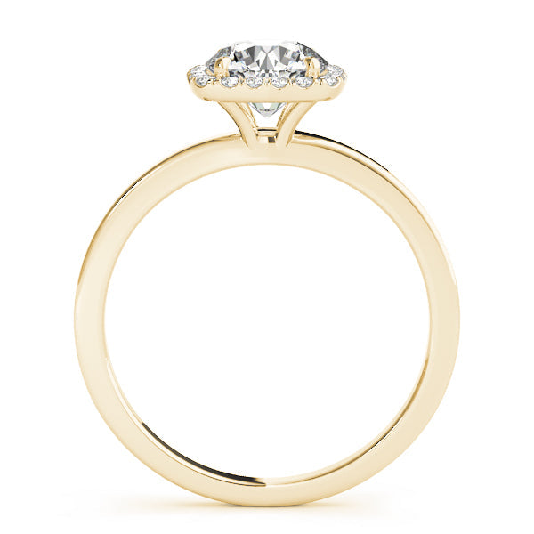 Regal Halo Round Diamond Engagement Ring in 10K/14K gold and platinum with certified lab-grown or natural diamonds