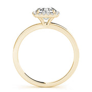 Regal Halo Round Diamond Engagement Ring in 10K/14K gold and platinum with certified lab-grown or natural diamonds