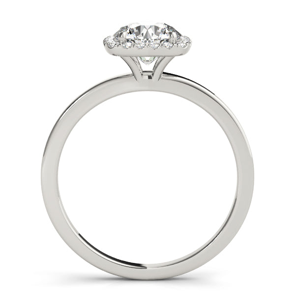 Regal Halo Round Diamond Engagement Ring in 10K/14K gold and platinum with certified lab-grown or natural diamonds