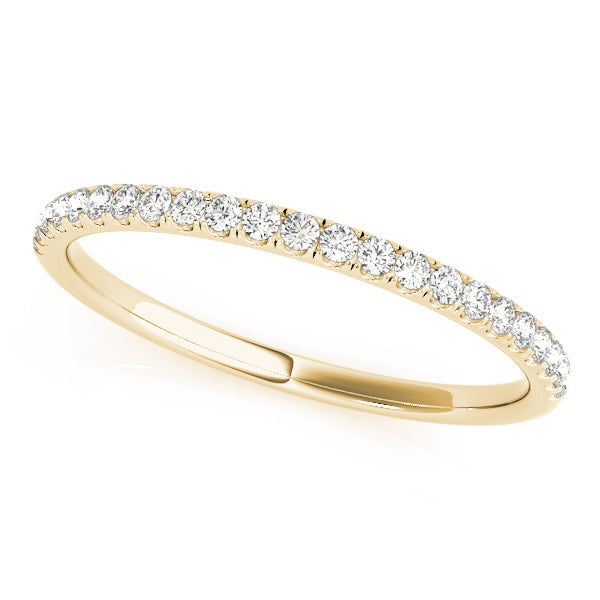Straight Diamond Half Eternity Ring in 10K/14K gold and platinum with certified lab-grown or natural diamonds
