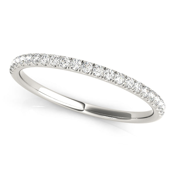 Straight Diamond Half Eternity Ring in Gold & Platinum