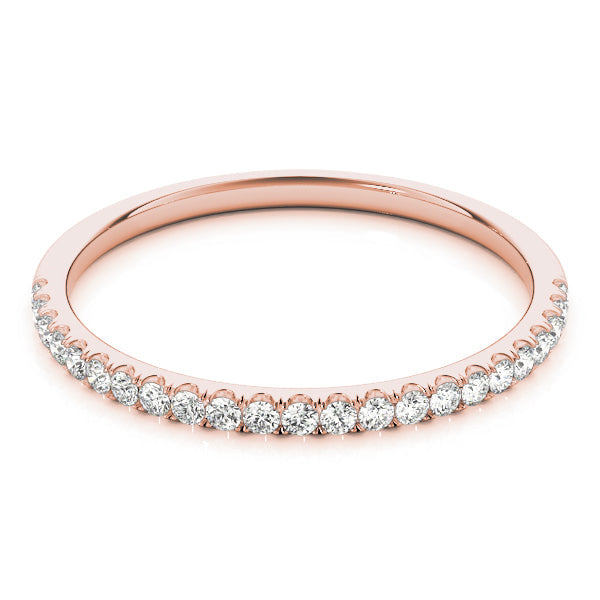 Straight Diamond Half Eternity Ring in Gold & Platinum