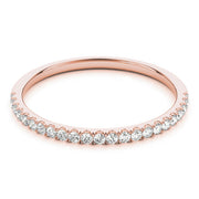Straight Diamond Half Eternity Ring in Gold & Platinum