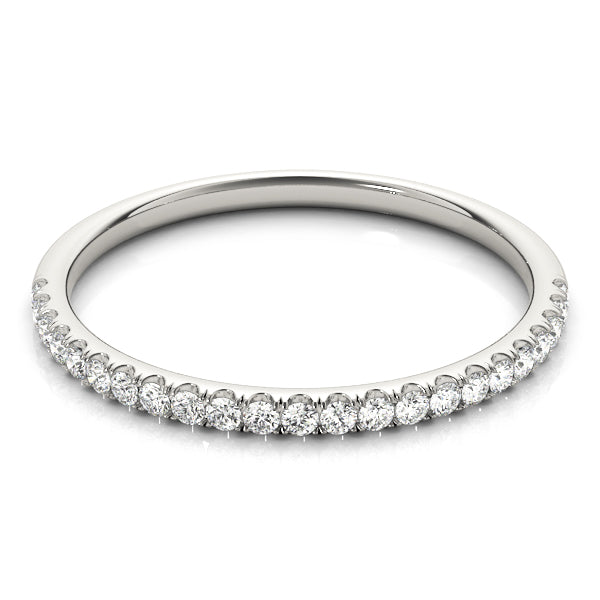 Straight Diamond Half Eternity Ring in Gold & Platinum