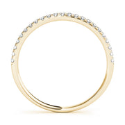 Straight Diamond Half Eternity Ring in Gold & Platinum