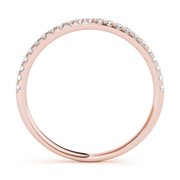 Straight Diamond Half Eternity Ring in Gold & Platinum
