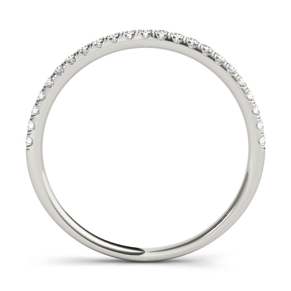 Straight Diamond Half Eternity Ring in Gold & Platinum