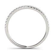 Straight Diamond Half Eternity Ring in Gold & Platinum