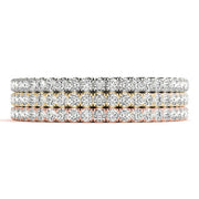Straight Diamond Half Eternity Ring in Gold & Platinum
