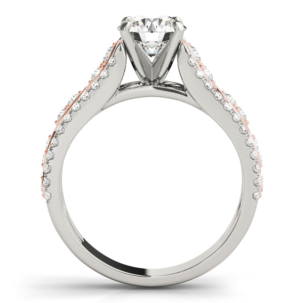 Celestial Multi-Row Round Diamond Engagement Ring in 10K/14K gold and platinum with certified lab-grown or natural diamonds