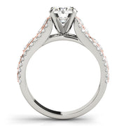 Celestial Multi-Row Round Diamond Engagement Ring in 10K/14K gold and platinum with certified lab-grown or natural diamonds