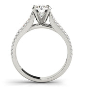 Graceful Multi-Row Round Diamond Engagement Ring in 10K/14K gold and platinum with certified lab-grown or natural diamonds