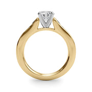Enchanted Single Row Round Diamond Engagement Ring in 10K/14K gold and platinum with certified lab-grown or natural diamonds
