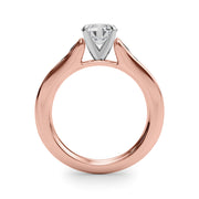 Enchanted Single Row Round Diamond Engagement Ring in 10K/14K gold and platinum with certified lab-grown or natural diamonds