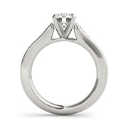 Enchanted Single Row Round Diamond Engagement Ring in 10K/14K gold and platinum with certified lab-grown or natural diamonds