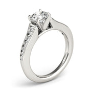 Enchanted Single Row Round Diamond Engagement Ring in 10K/14K gold and platinum with certified lab-grown or natural diamonds