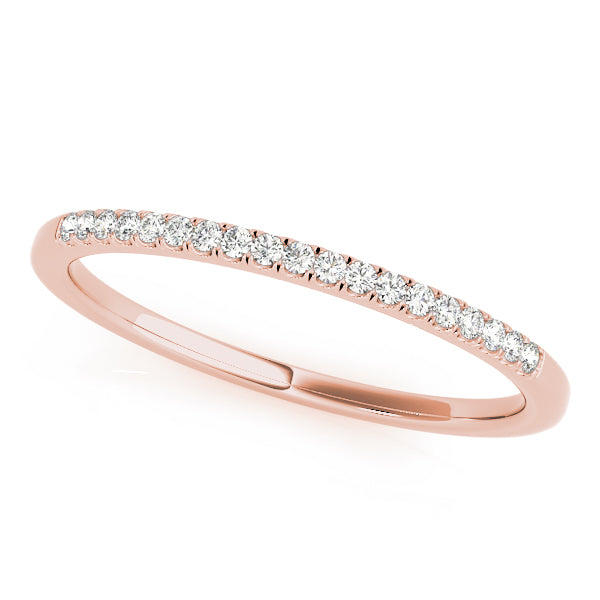 Split Prong Set Half Eternity Ring in Gold & Platinum