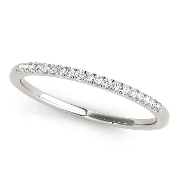Split Prong Set Half Eternity Ring in Gold & Platinum