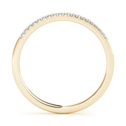 Split Prong Set Half Eternity Ring in Gold & Platinum