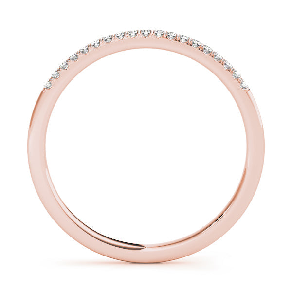 Split Prong Set Half Eternity Ring in Gold & Platinum