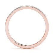 Split Prong Set Half Eternity Ring in Gold & Platinum