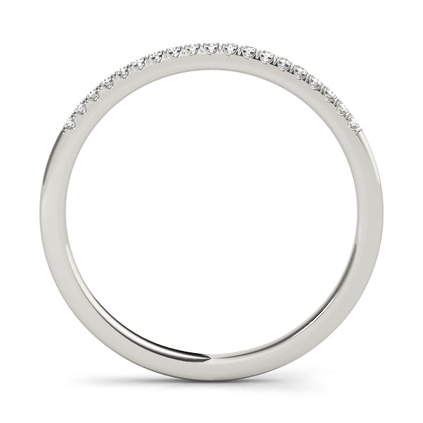 Split Prong Set Half Eternity Ring in Gold & Platinum
