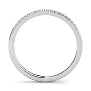 Split Prong Set Half Eternity Ring in Gold & Platinum