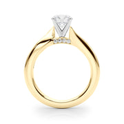 Pristine Prong-Set Round Diamond Engagement Ring in 10K/14K gold and platinum with certified lab-grown or natural diamonds