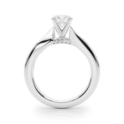 Pristine Prong-Set Round Diamond Engagement Ring in 10K/14K gold and platinum with certified lab-grown or natural diamonds