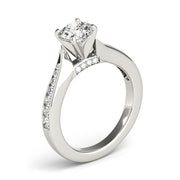 Pristine Prong-Set Round Diamond Engagement Ring in 10K/14K gold and platinum with certified lab-grown or natural diamonds