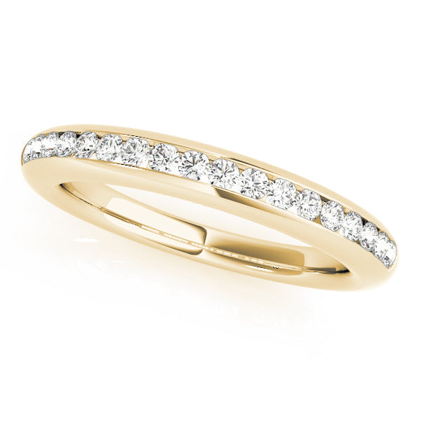 Channel Set Half Eternity Ring in 10K/14K gold and platinum with certified lab-grown or natural diamonds