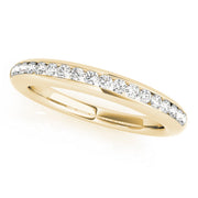 Channel Set Half Eternity Ring in 10K/14K gold and platinum with certified lab-grown or natural diamonds