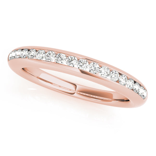 Channel Set Half Eternity Ring in Gold & Platinum