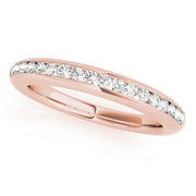 Channel Set Half Eternity Ring in Gold & Platinum