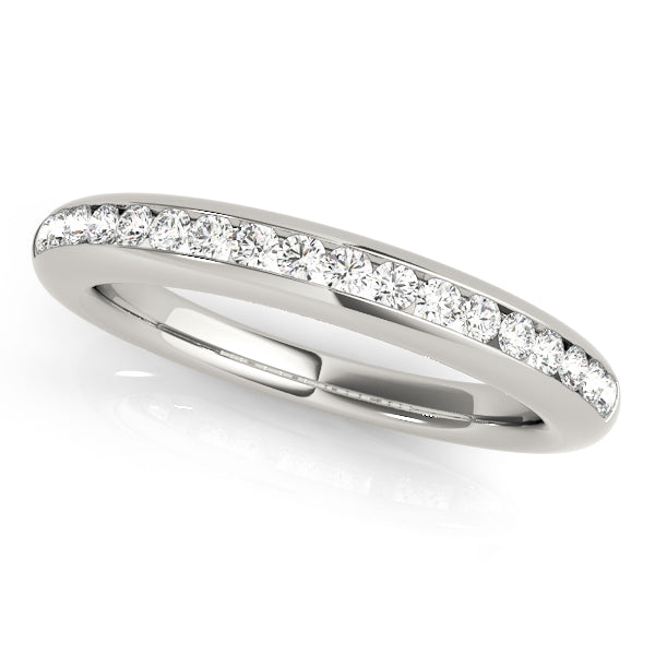 Channel Set Half Eternity Ring in Gold & Platinum