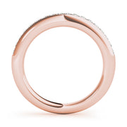 Channel Set Half Eternity Ring in Gold & Platinum
