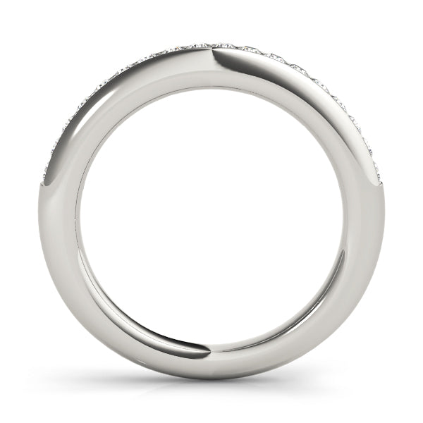 Channel Set Half Eternity Ring in Gold & Platinum