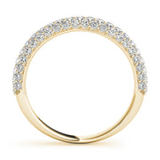 Pave Half Eternity Ring in Gold & Platinum