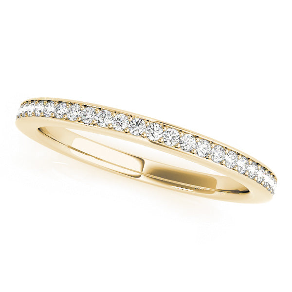 Single Row Prong in Channel Set Half Eternity Ring in 10K/14K gold and platinum with certified lab-grown or natural diamonds