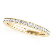 Single Row Prong in Channel Set Half Eternity Ring in 10K/14K gold and platinum with certified lab-grown or natural diamonds